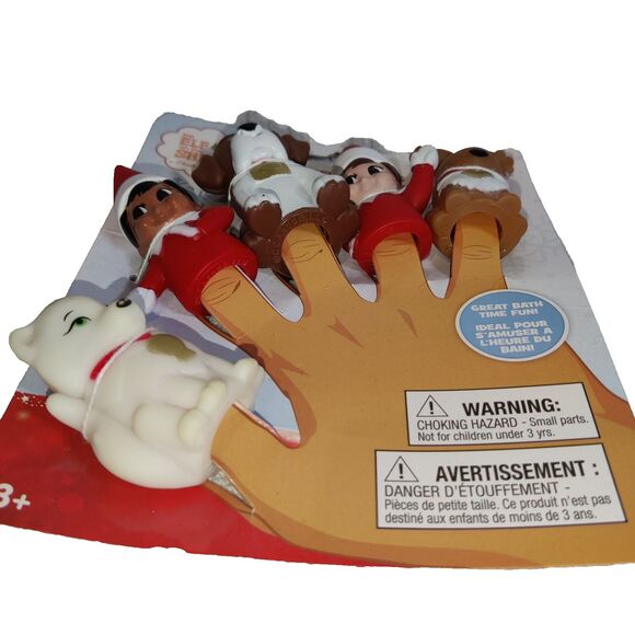The Elf On The Shelf 5 Finger Bath Puppets Puppies Reindeer Elf Pets NEW - Picture 9 of 11